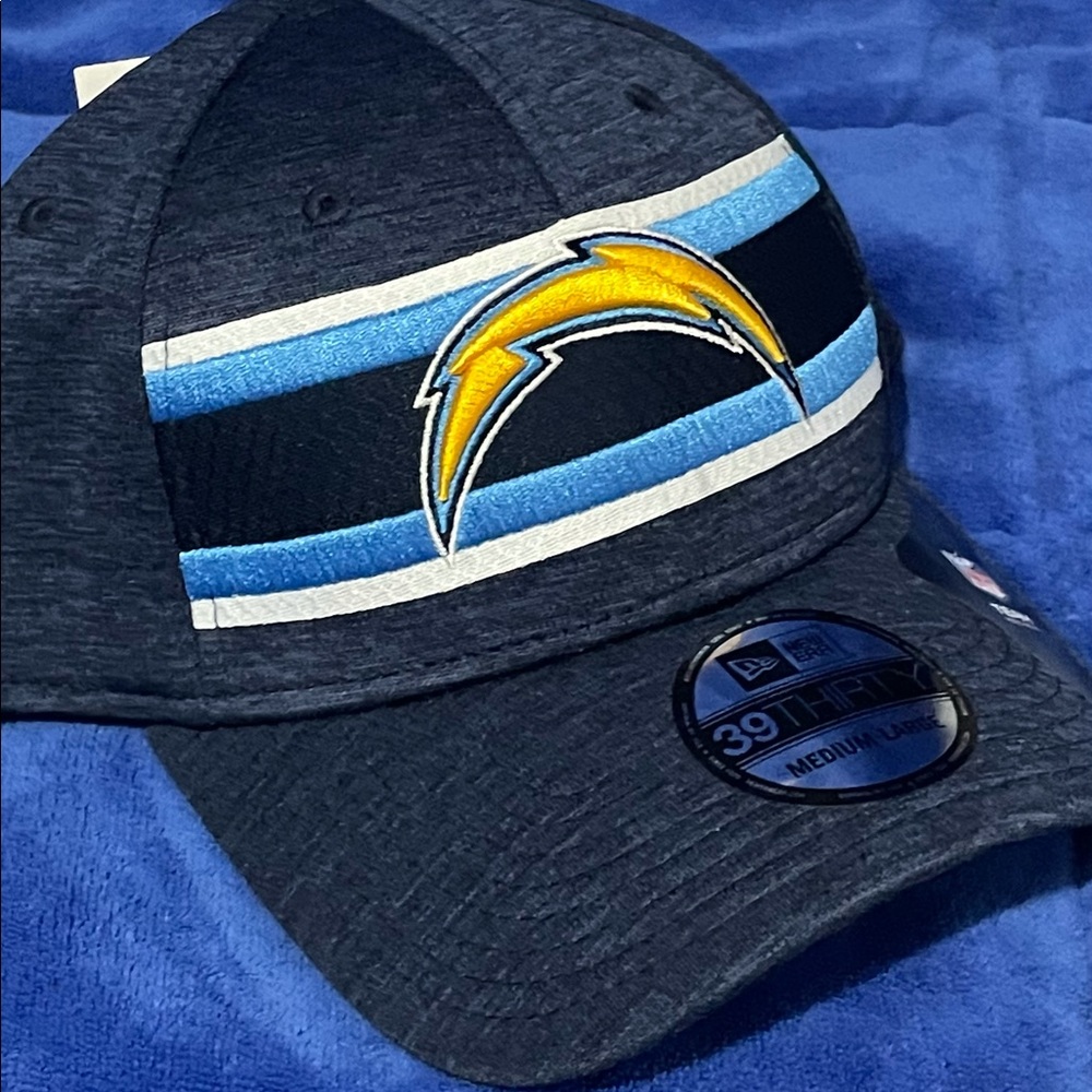 Los Angeles Chargers  NFL New Era 39THIRTY Flex Hat - Grey And Blue